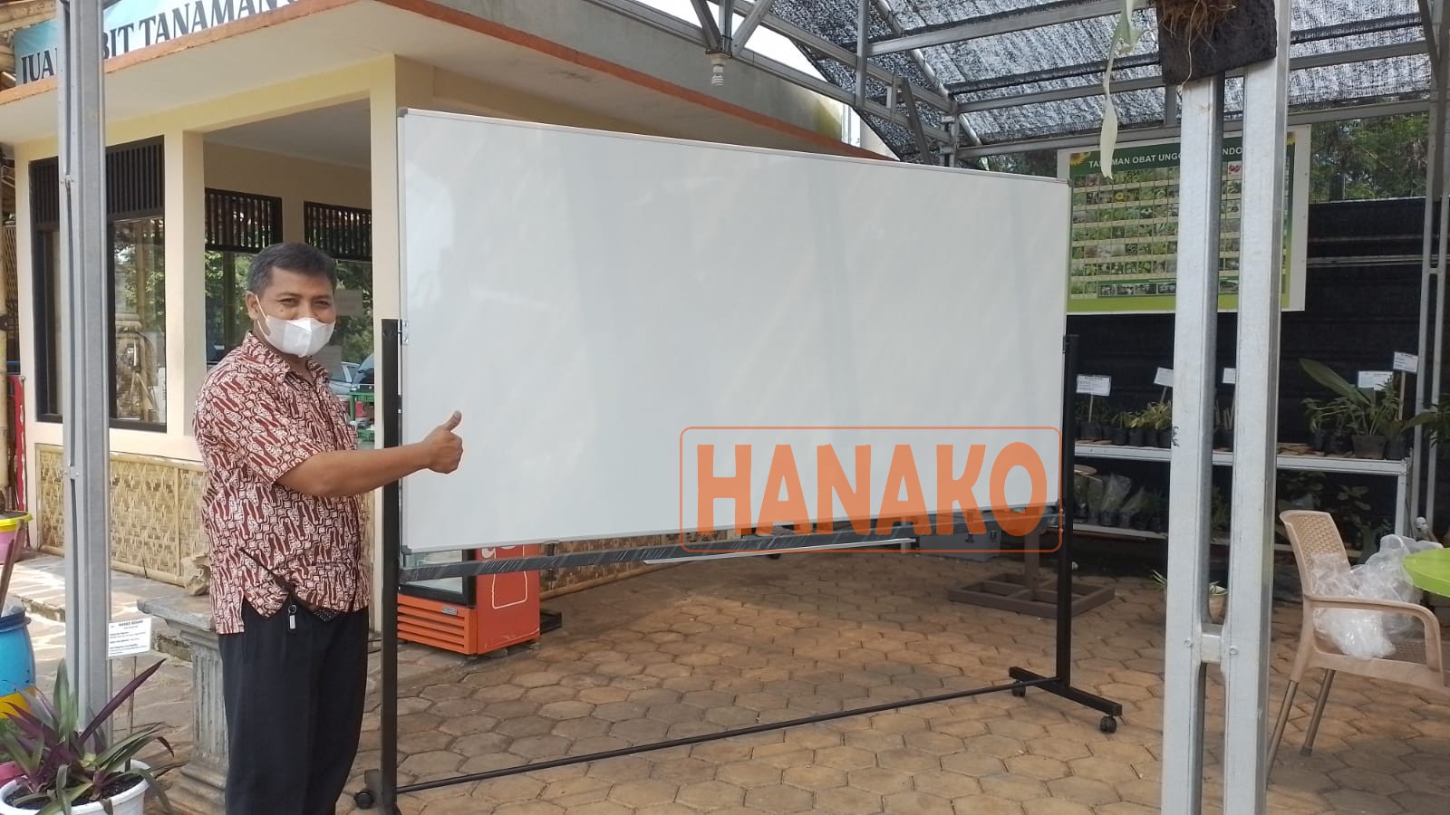 Papan Tulis Whiteboard Hanako 120x240 Standing Magnetik