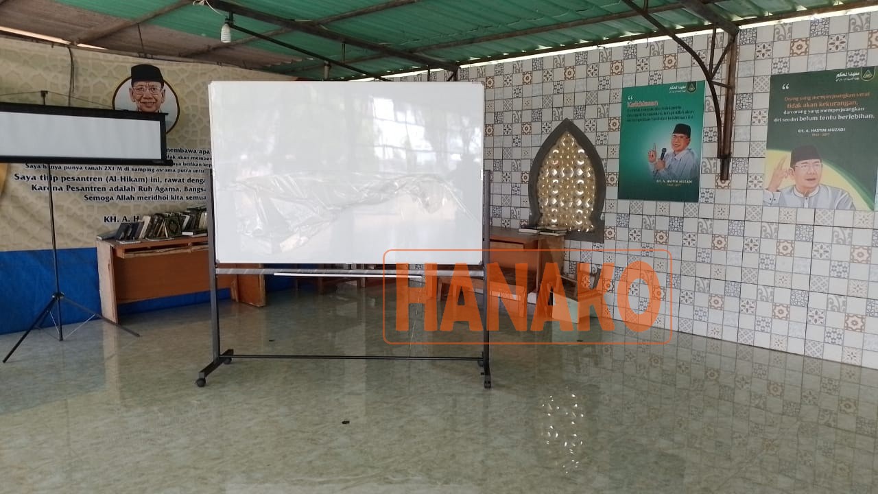 Papan Tulis Whiteboard Standing 120x180 Magnetik Ponpes Al Hikam ok