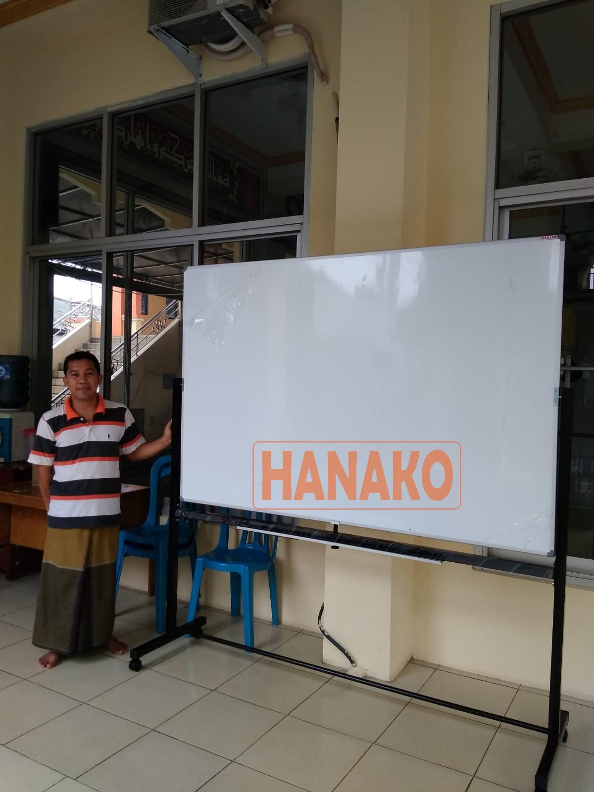 Papan tulis whiteboard sekolah 120x240 standing