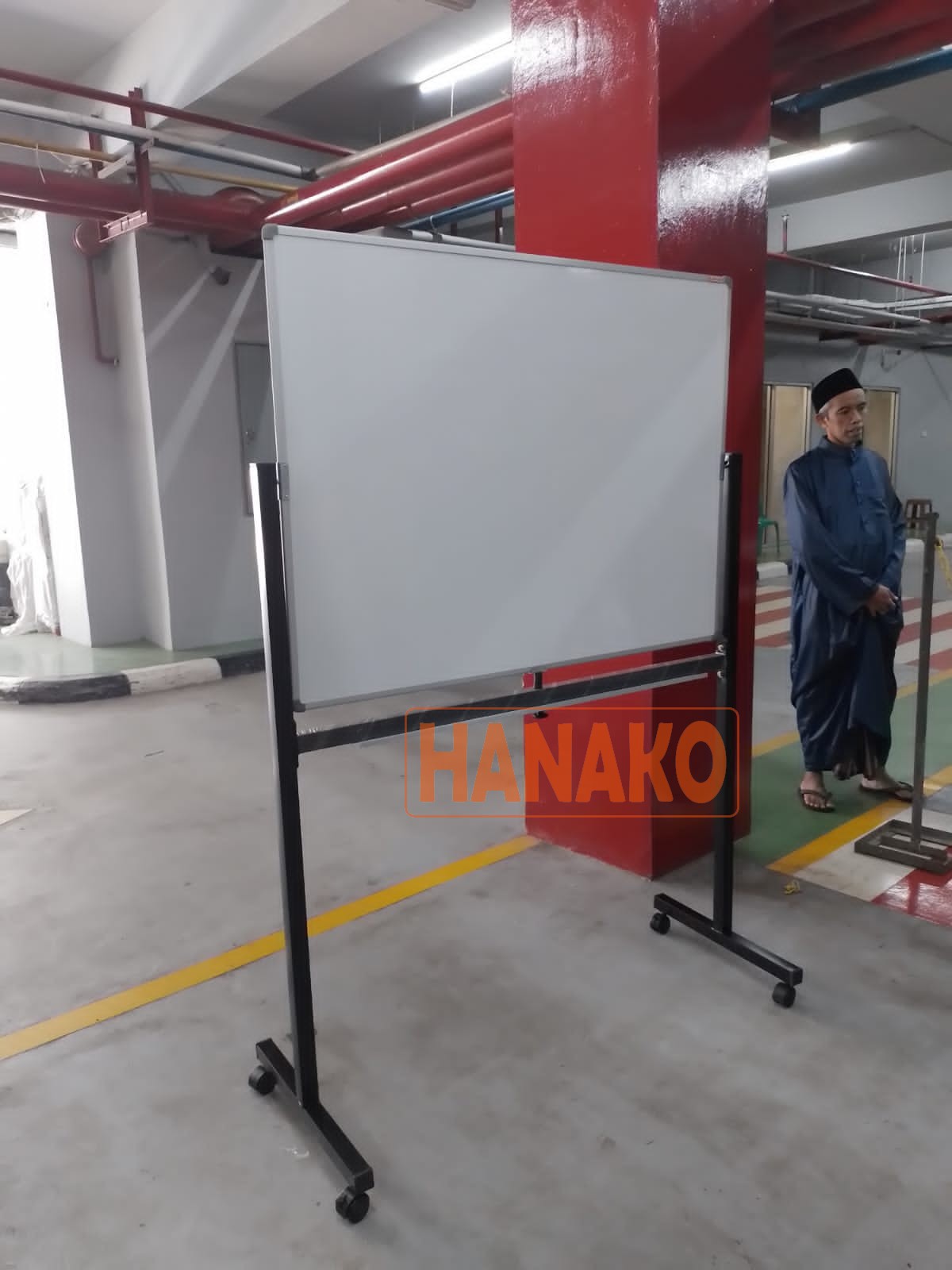 Papan Tulis Whiteboaard 90x120 Standing 1 muka Magnetic